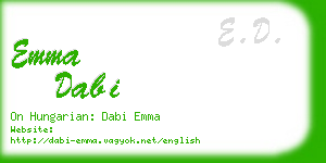 emma dabi business card